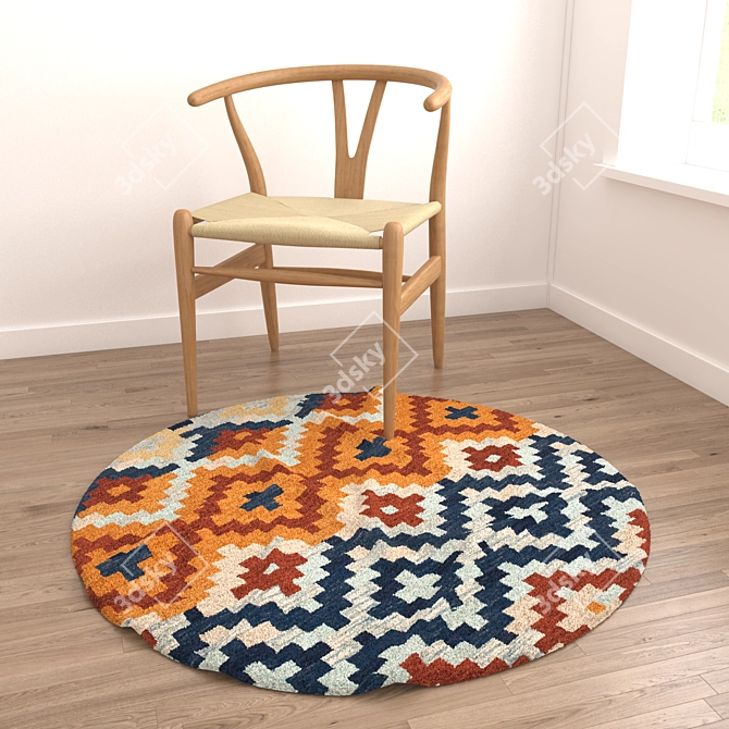 Versatile 3D Rug Set - V-Ray and Corona Compatibility 3D model image 2