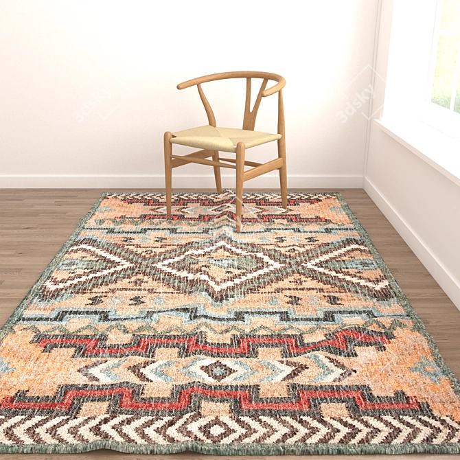 Versatile 3D Rug Set - V-Ray and Corona Compatibility 3D model image 3