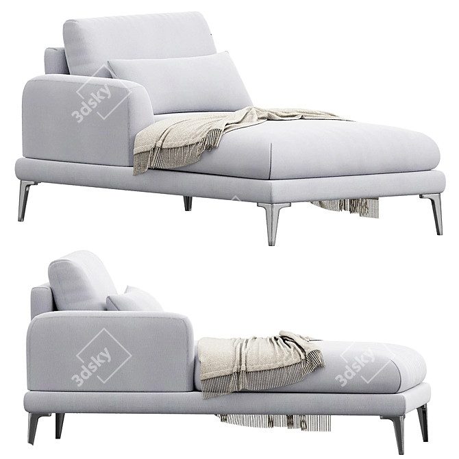 Elegant Classic Récamière: Timeless Comfort 3D model image 1