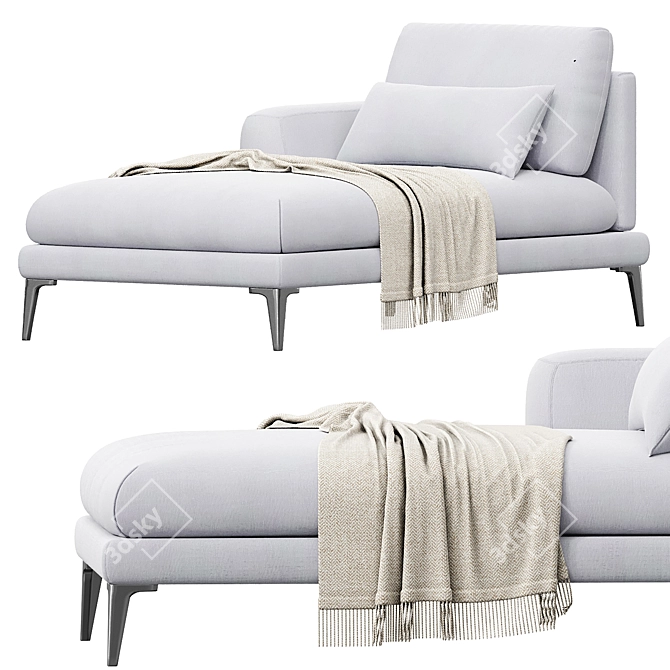 Elegant Classic Récamière: Timeless Comfort 3D model image 3