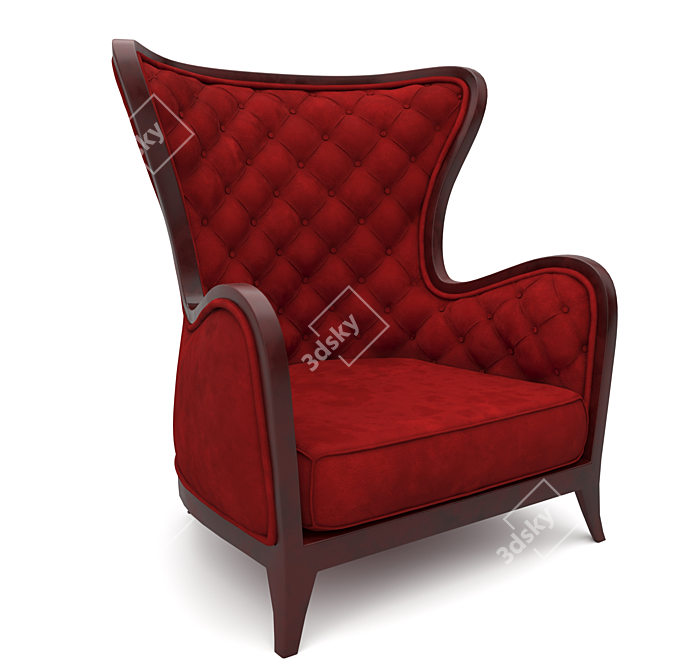 Classic Comfort Armchair 3D model image 2