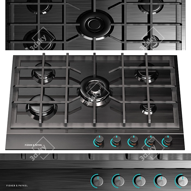 Premium Kitchen Appliance Set: Whirlpool & Fisher&Paykel 3D model image 4