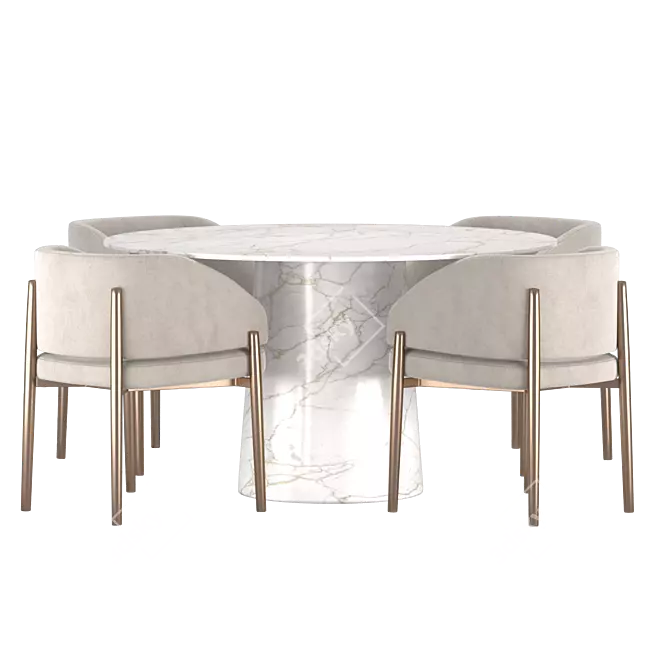 Elegant Dining Set by Porro 3D model image 3