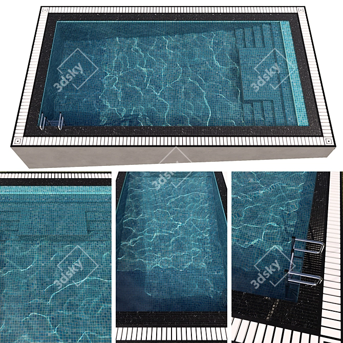 Crystal Clear Water Pool 3D model image 1