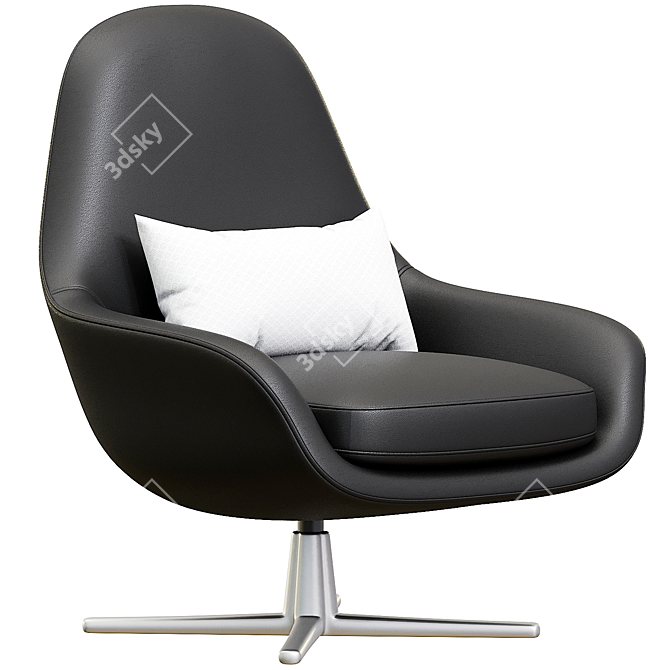 SVEVA SOFT Swivel Armchair  3D model image 2