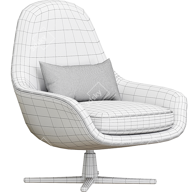 SVEVA SOFT Swivel Armchair  3D model image 5