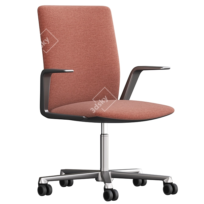 Arper Kinesit Met Chair: Sleek Ergonomic Seating 3D model image 2