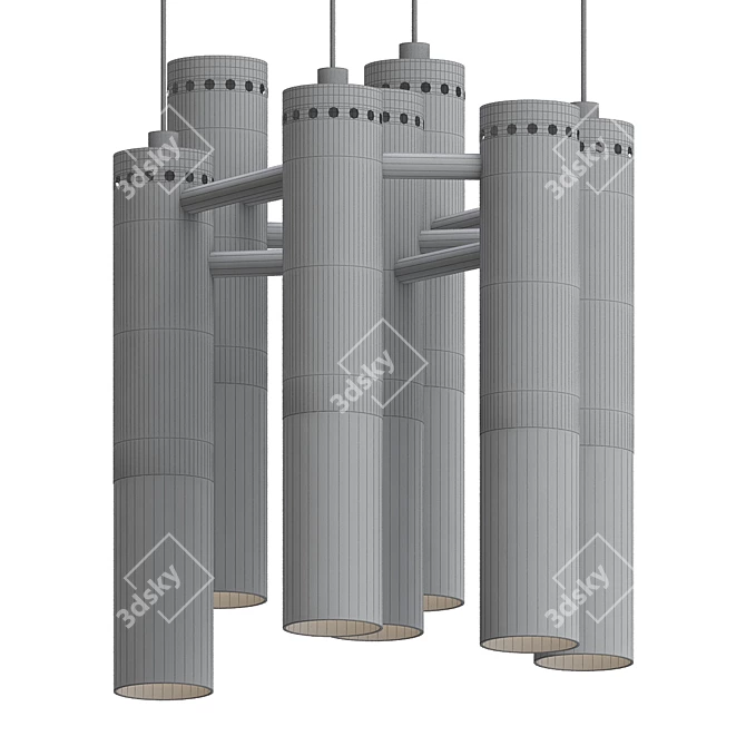 Ike Loft Pendant Chandelier 3D model image 2