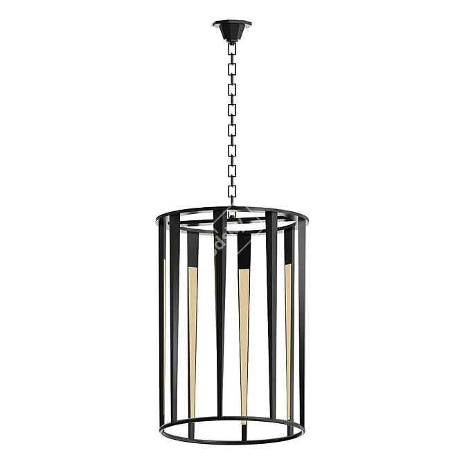 Galahad 8-Light Lantern Chandelier 3D model image 1