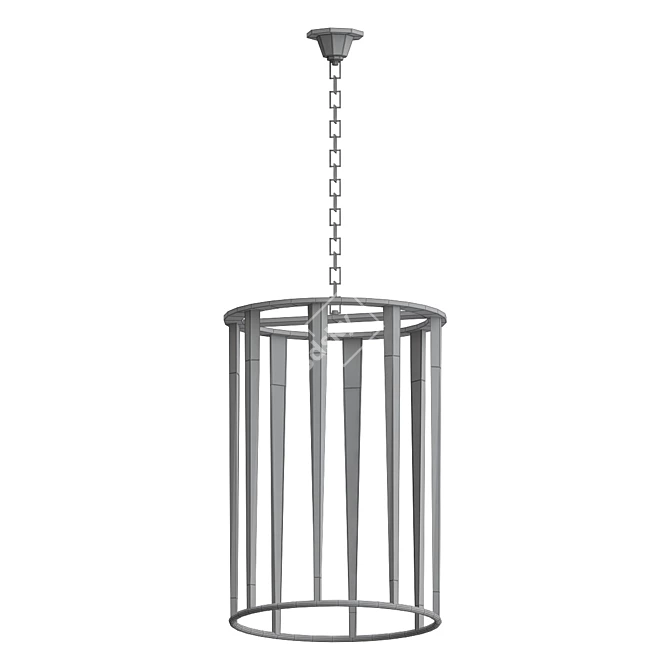 Galahad 8-Light Lantern Chandelier 3D model image 2