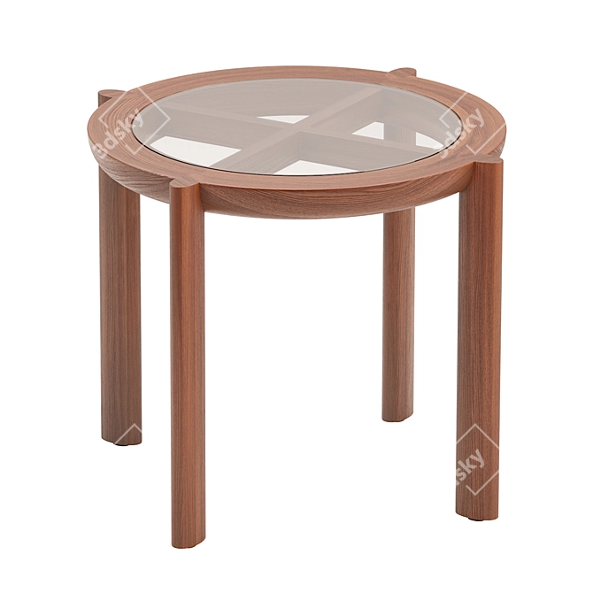 Sleek Spoke Coffee Table: Modern Design, Functional 3D model image 3