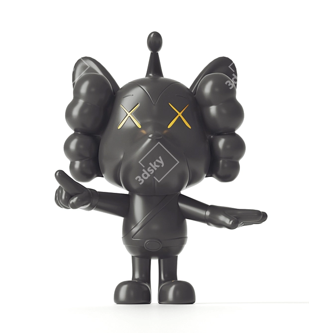 3D Kaws Figure - High Quality Download 3D model image 2