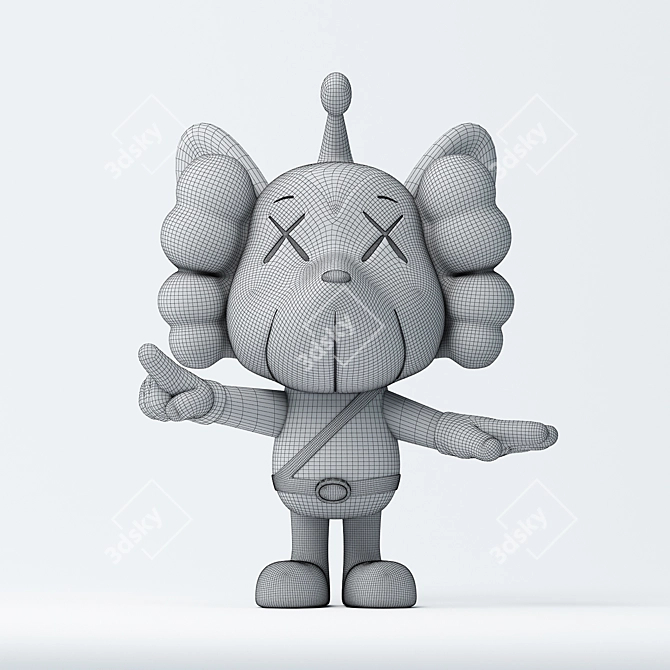 3D Kaws Figure - High Quality Download 3D model image 3