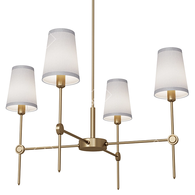 Elegant Mini Point Chandelier 3D model image 1