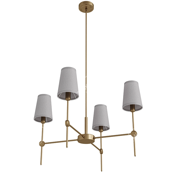 Elegant Mini Point Chandelier 3D model image 4