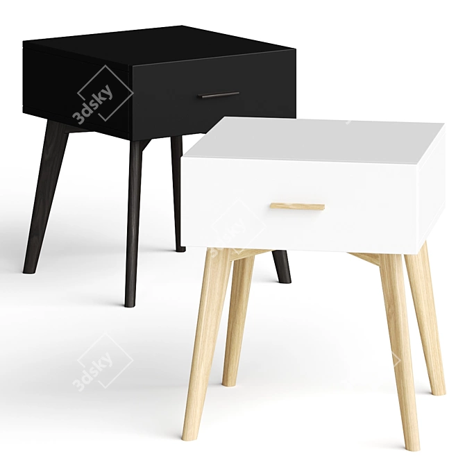 Mitra: Cosmo Bedside Table 3D model image 1