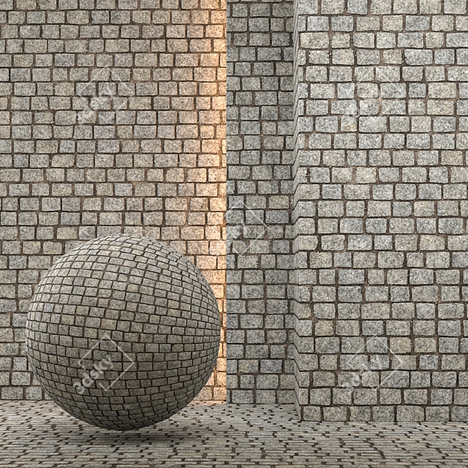 Seamless Pavement Texture 3D model image 1