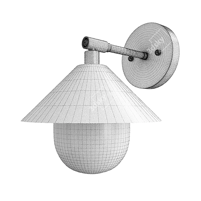 Modern Brass Wall Lamp 3D model image 2