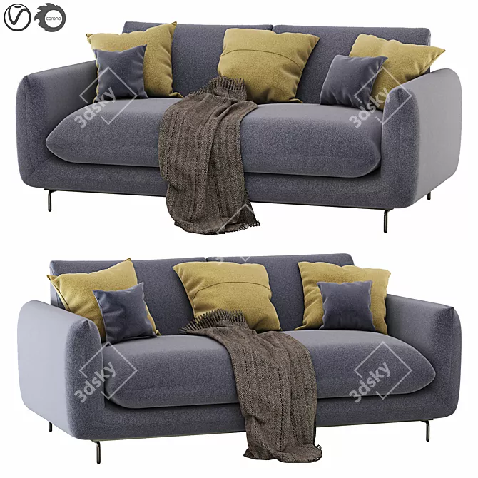 Pierre Luxury Sofa, Realistic Design 3D model image 1