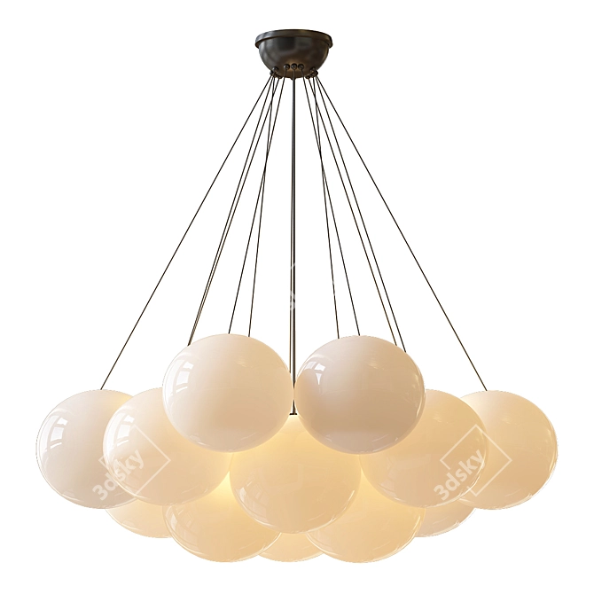 Elegant Ogden Chandelier 3D model image 1