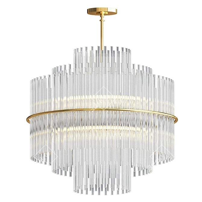 Ethereal Glow: Nembus Chandelier 3D model image 1