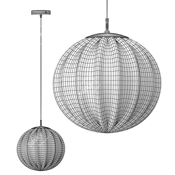 Elegant Paola Pendant Light 3D model image 2