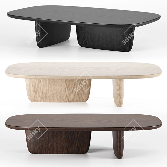 Sleek Serenity: TOBI-ISHI Coffee Table 3D model image 2