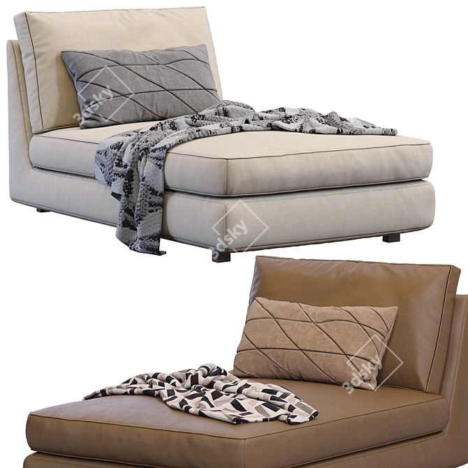 Title: Stylish Kivik Chaise Lounge 3D model image 4