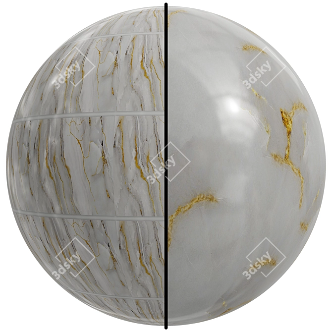 Marble Stone Covering: 2 Mat, 4K, Seamless 3D model image 1