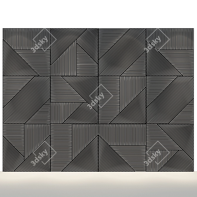 Nature-inspired Wall Panels | Marble White Wood 3D model image 2