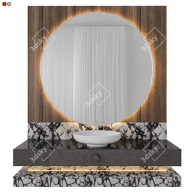 Luxury Bathroom 13: High-End 3D Model 3D model image 1