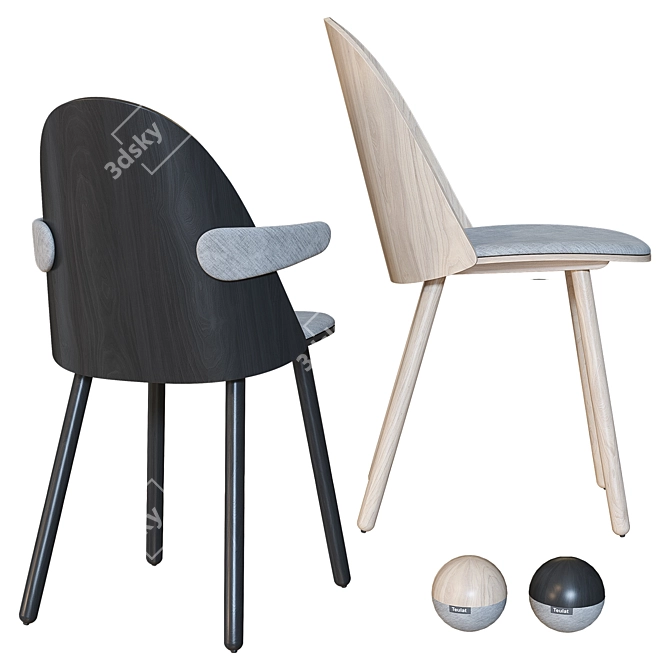 Modern TEULAT Uma Chair - Comfort and Style 3D model image 4