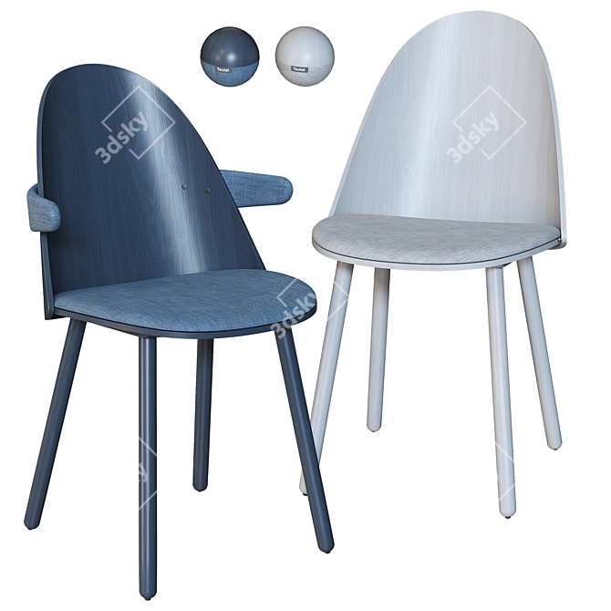 Modern TEULAT Uma Chair - Comfort and Style 3D model image 5