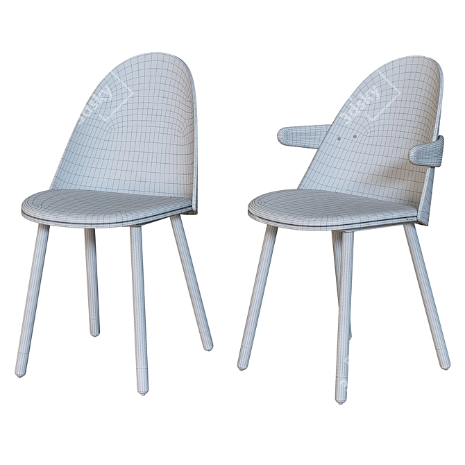 Modern TEULAT Uma Chair - Comfort and Style 3D model image 6