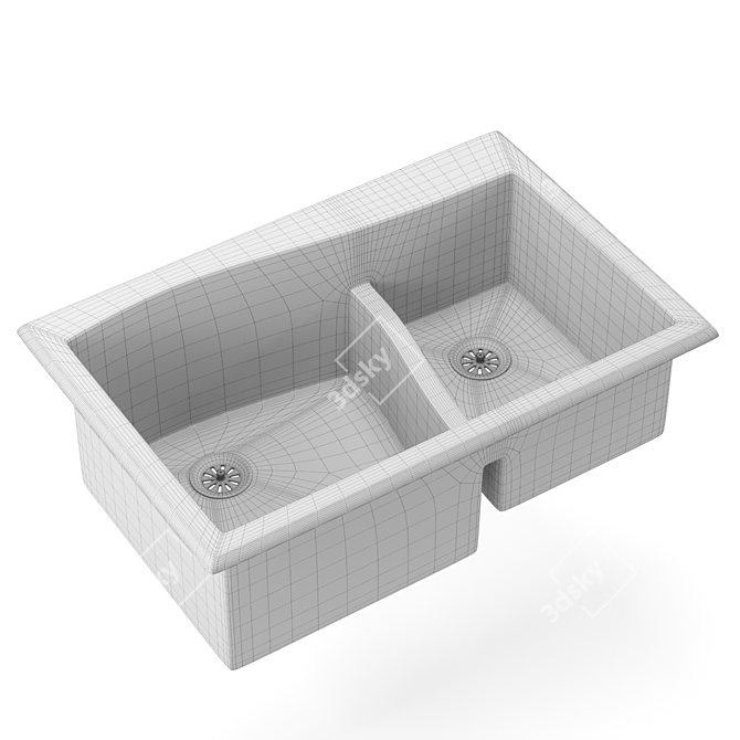 KRAUS KGD442 Dual Mount Granite Sink 3D model image 4