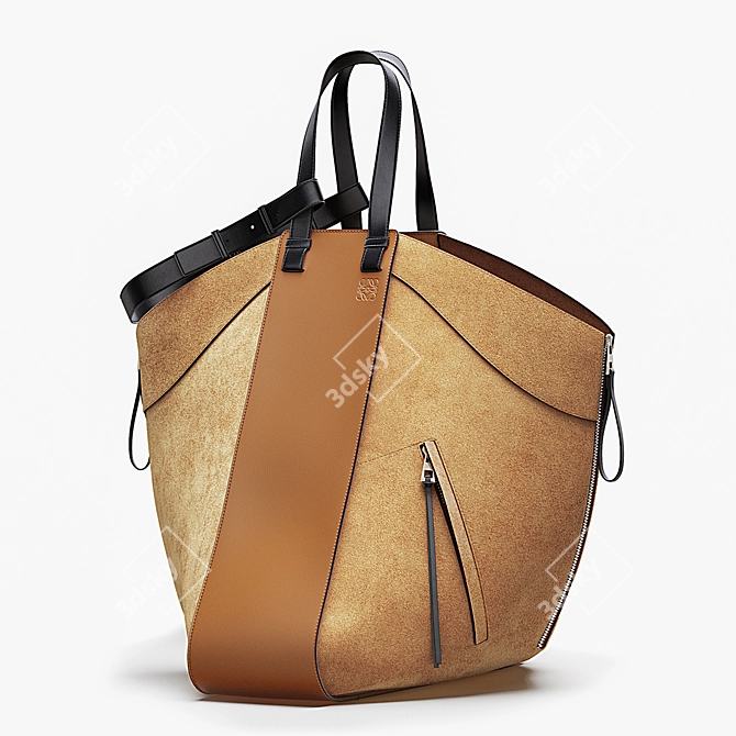 LOEWE Hammock Tote: Versatile Calfskin Bag 3D model image 1