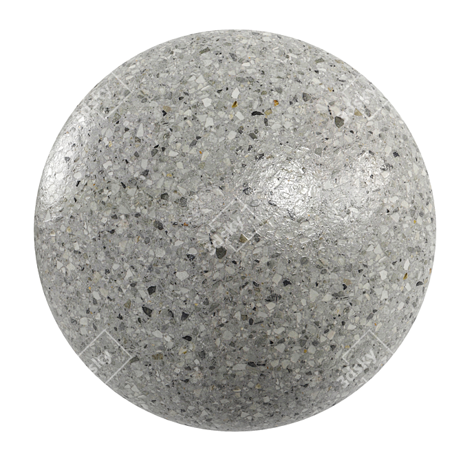 PBR Terrazzo Marble 3D Texture 3D model image 1