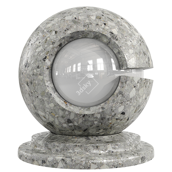 PBR Terrazzo Marble 3D Texture 3D model image 3