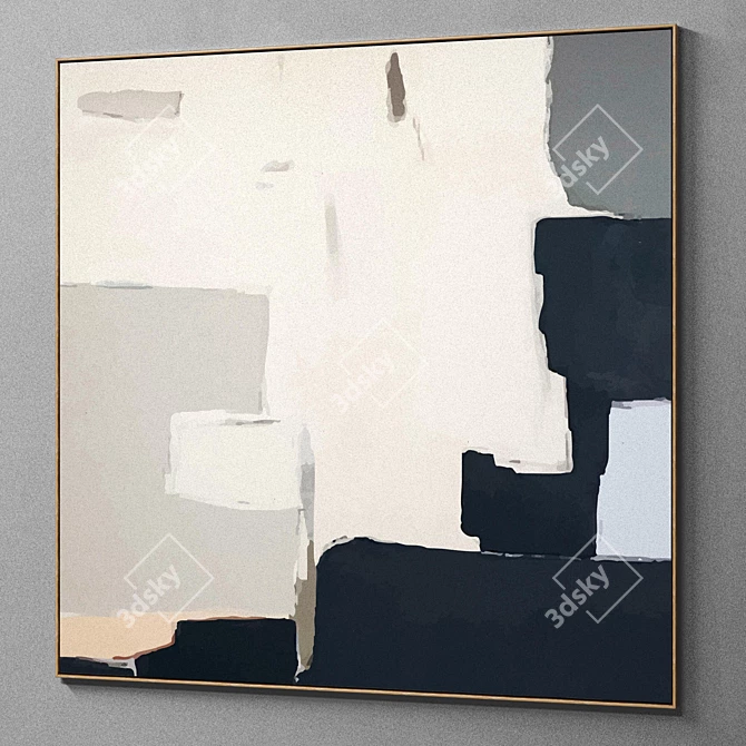 Abstract Plaster Frame Set 3D model image 5