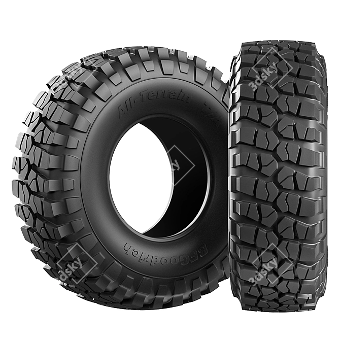 All-Terrain Tire 3D model image 4