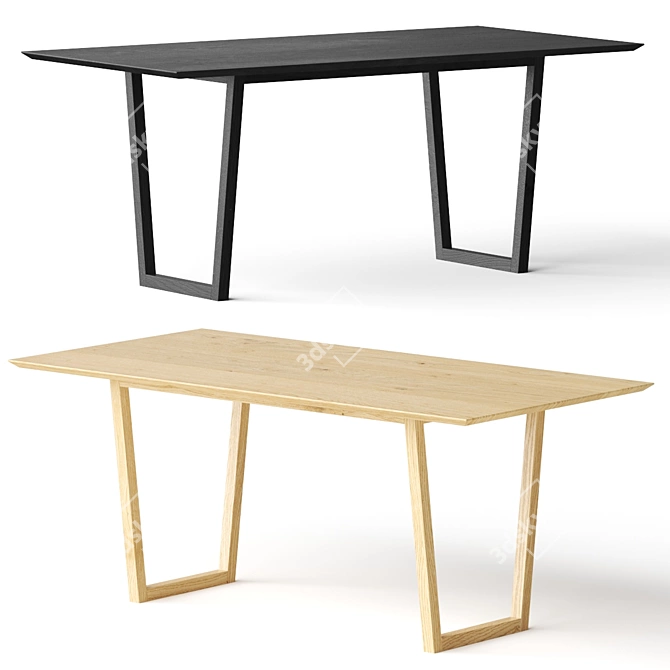 Elegant Tren Dining Table 3D model image 1