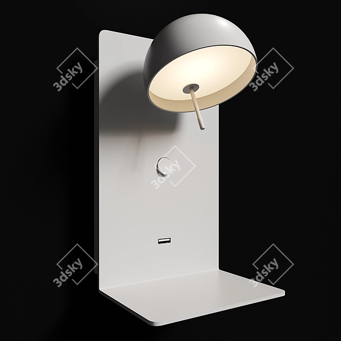 Modern Minimalist LED Wall Lamp 3D model image 2