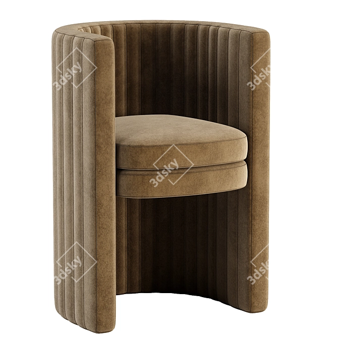 Pink Velvet Accent Chair | Meridian Furniture Selena 3D model image 1