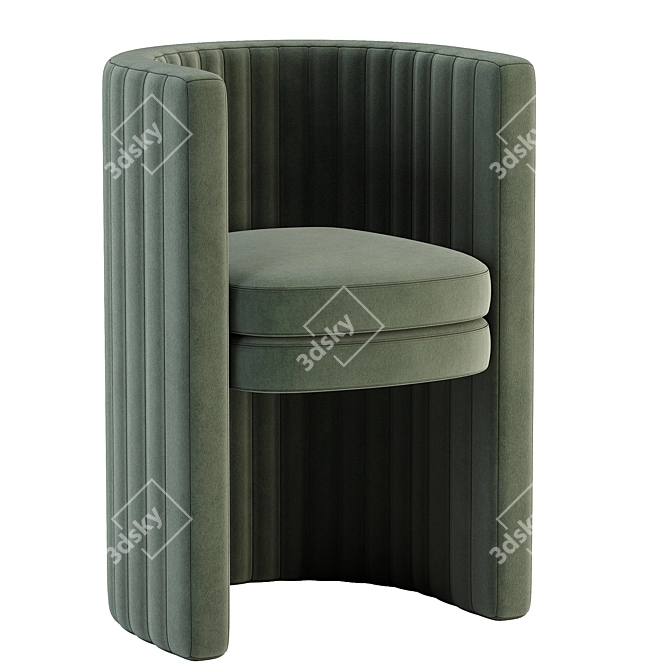 Pink Velvet Accent Chair | Meridian Furniture Selena 3D model image 2