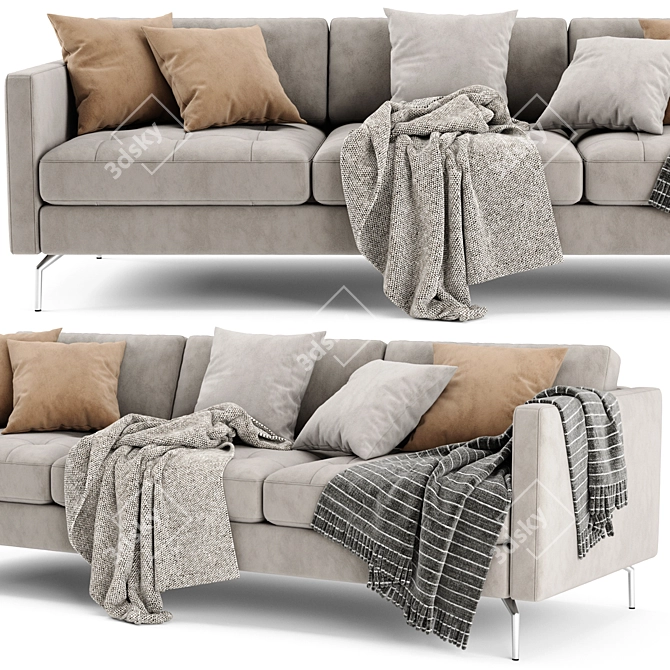 Modern BoConcept Osaka 3-Seater Sofa 3D model image 4