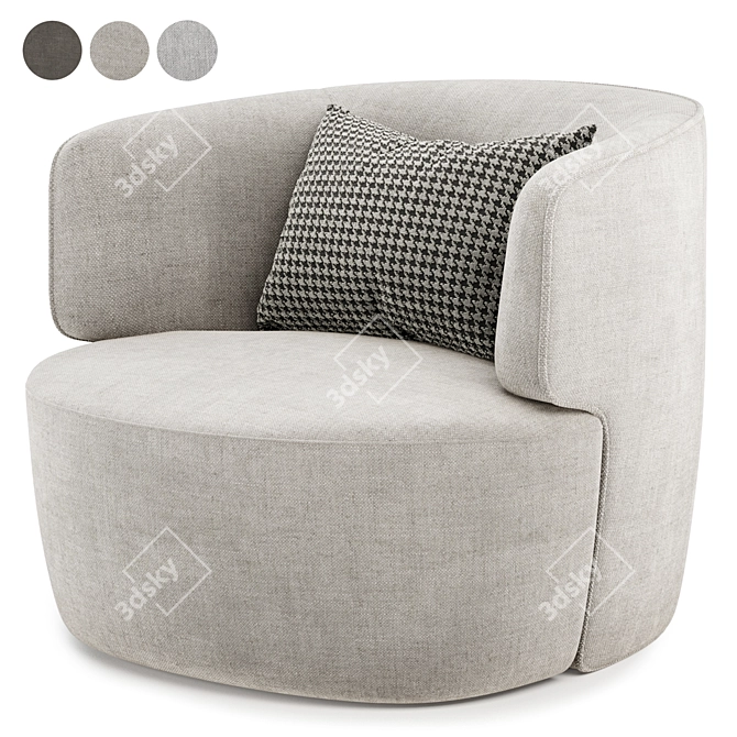 Elegant Elaine Armchair: Molteni 3D model image 2