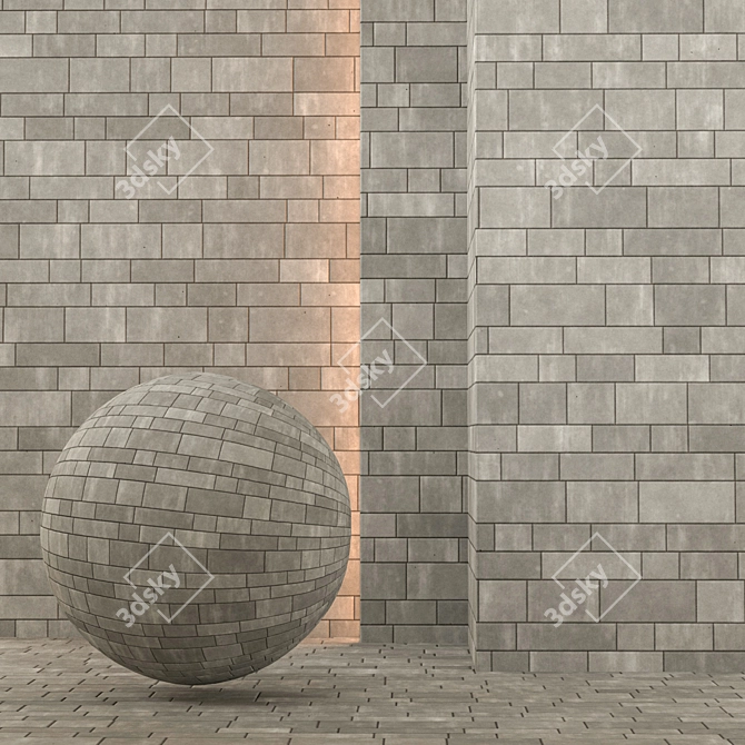 Seamless Pavement Texture 3D model image 1