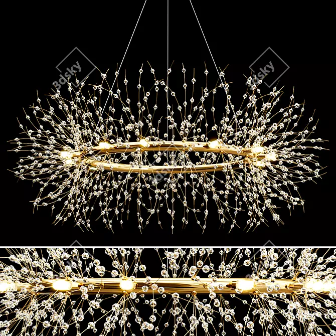 Elegant Fleur Chandelier 3D model image 1