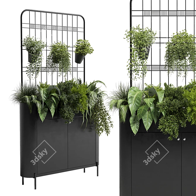 Versatile Wall Decor: Shelves for Library, Closet & Plant Showcase 3D model image 1