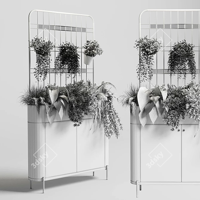 Versatile Wall Decor: Shelves for Library, Closet & Plant Showcase 3D model image 6